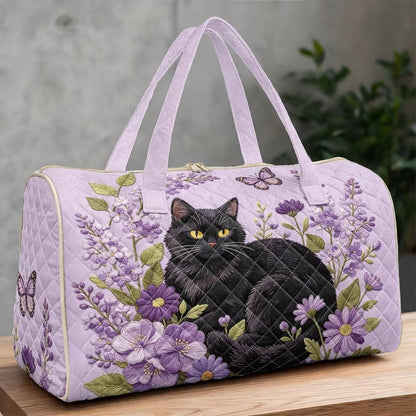 Bow Desgin Quilted Gym Bag For Women Travel Sport Tote Shoulder Bag - Colors B