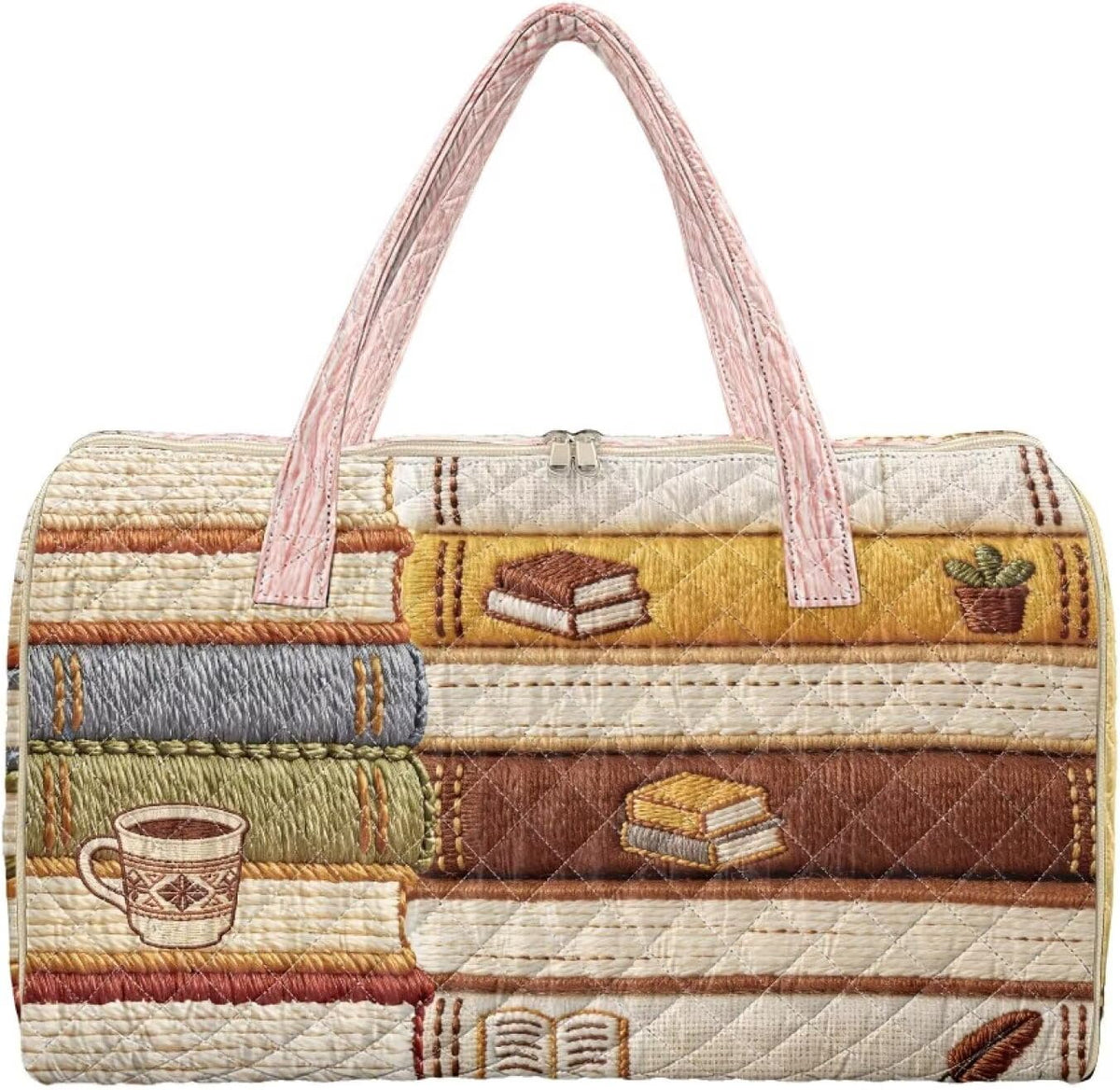 Bow Desgin Quilted Gym Bag For Women Travel Sport Tote Shoulder Bag - Colors B