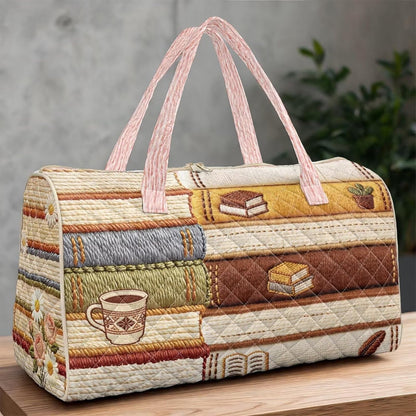 Bow Desgin Quilted Gym Bag For Women Travel Sport Tote Shoulder Bag - Colors B