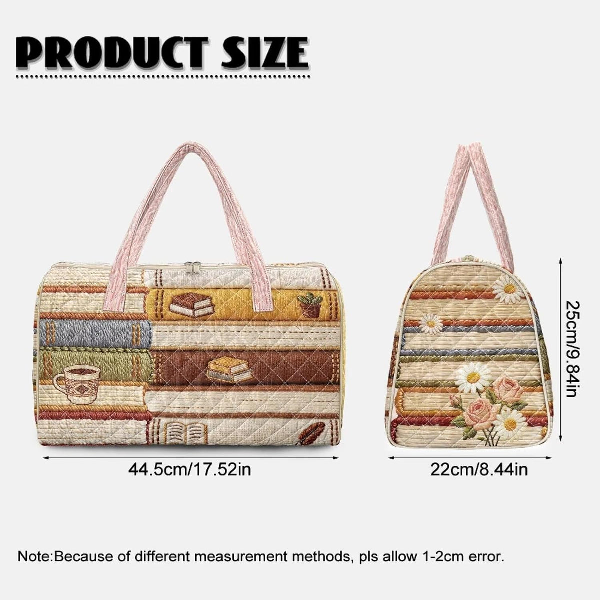 Bow Desgin Quilted Gym Bag For Women Travel Sport Tote Shoulder Bag - Colors B