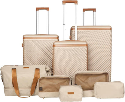 Viggio Packing Cube Brown Luggage Set