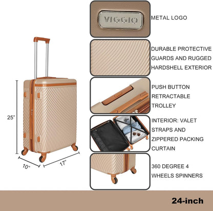 Viggio Packing Cube Brown Luggage Set