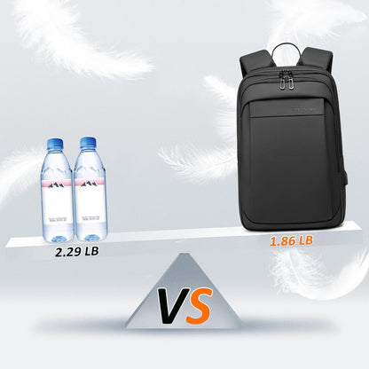 Work Backpack for Men, Water Resistant Expandable Backpack with USB C Charging Port, Black 15.6 Laptop Backpack