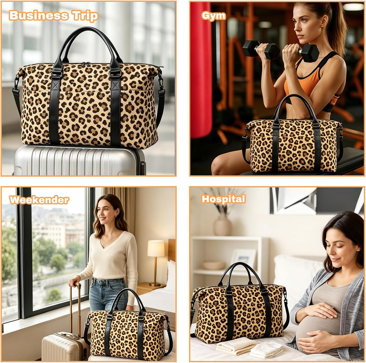 Weekender Duffel Bags for Women, Purple Travel Totes Bag for Airplane Essentials, Overnight Bags for Women with Trolley Sleeve, Large Carry On Hospital Bag for Labor and Delivery, Sport, Gym