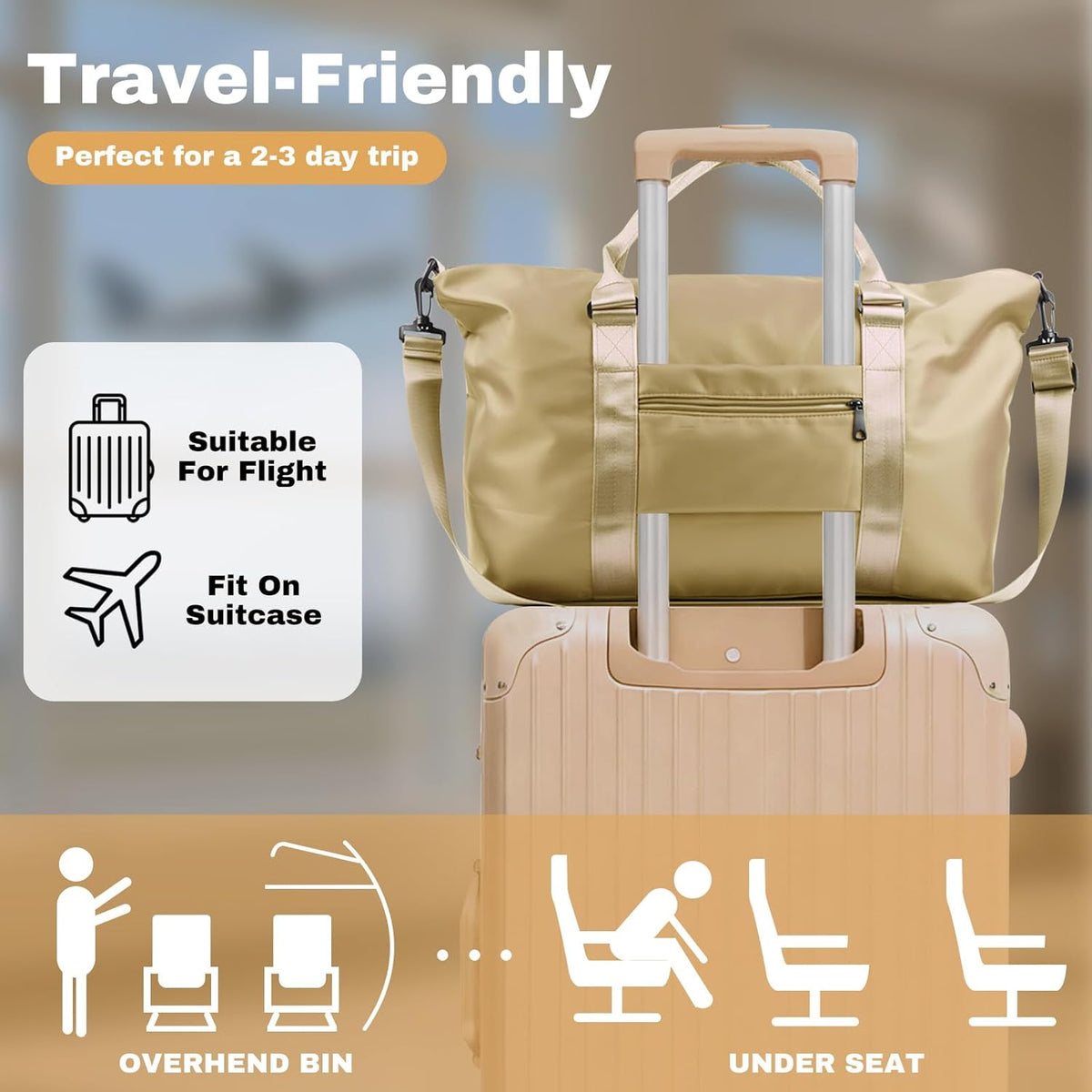 Weekender Duffel Bags for Women, Purple Travel Totes Bag for Airplane Essentials, Overnight Bags for Women with Trolley Sleeve, Large Carry On Hospital Bag for Labor and Delivery, Sport, Gym