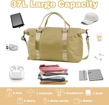 Weekender Duffel Bags for Women, Purple Travel Totes Bag for Airplane Essentials, Overnight Bags for Women with Trolley Sleeve, Large Carry On Hospital Bag for Labor and Delivery, Sport, Gym