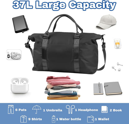 Weekender Duffel Bags for Women, Purple Travel Totes Bag for Airplane Essentials, Overnight Bags for Women with Trolley Sleeve, Large Carry On Hospital Bag for Labor and Delivery, Sport, Gym