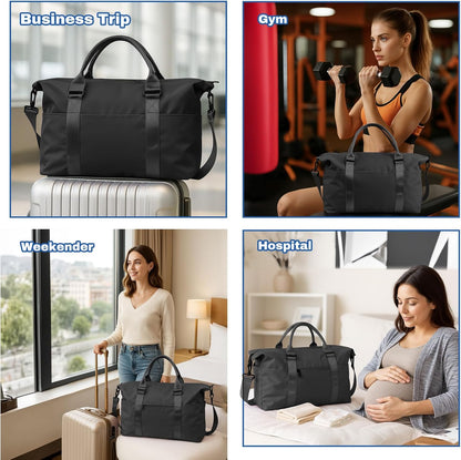 Weekender Duffel Bags for Women, Purple Travel Totes Bag for Airplane Essentials, Overnight Bags for Women with Trolley Sleeve, Large Carry On Hospital Bag for Labor and Delivery, Sport, Gym