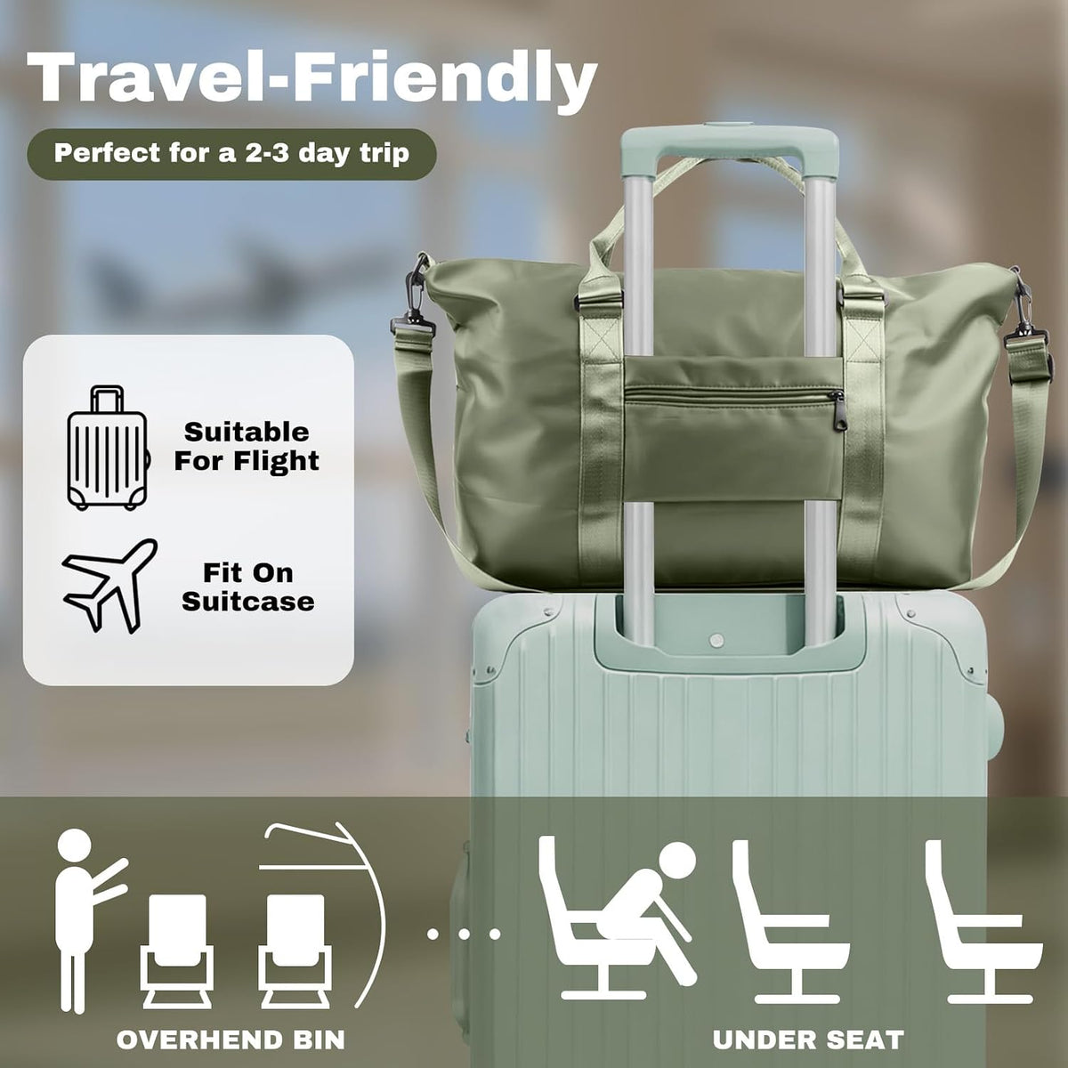 Weekender Duffel Bags for Women, Purple Travel Totes Bag for Airplane Essentials, Overnight Bags for Women with Trolley Sleeve, Large Carry On Hospital Bag for Labor and Delivery, Sport, Gym