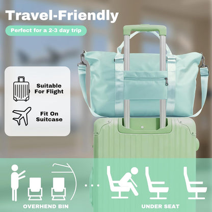 Weekender Duffel Bags for Women, Purple Travel Totes Bag for Airplane Essentials, Overnight Bags for Women with Trolley Sleeve, Large Carry On Hospital Bag for Labor and Delivery, Sport, Gym