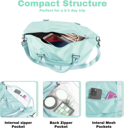 Weekender Duffel Bags for Women, Purple Travel Totes Bag for Airplane Essentials, Overnight Bags for Women with Trolley Sleeve, Large Carry On Hospital Bag for Labor and Delivery, Sport, Gym