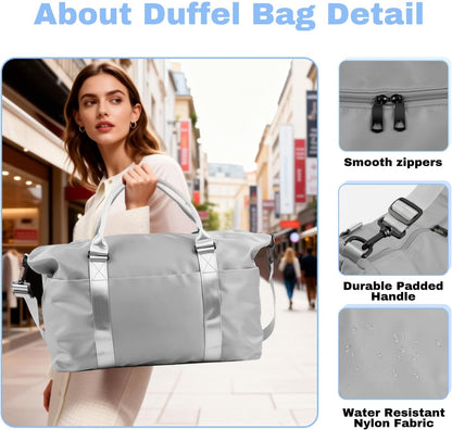 Weekender Duffel Bags for Women, Purple Travel Totes Bag for Airplane Essentials, Overnight Bags for Women with Trolley Sleeve, Large Carry On Hospital Bag for Labor and Delivery, Sport, Gym