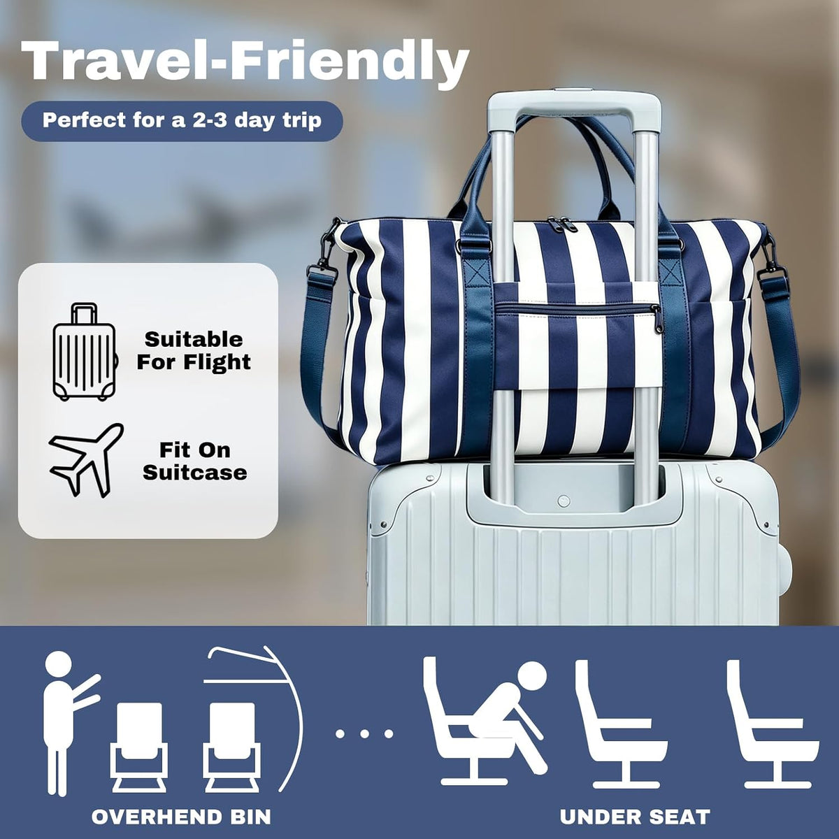 Weekender Duffel Bags for Women, Purple Travel Totes Bag for Airplane Essentials, Overnight Bags for Women with Trolley Sleeve, Large Carry On Hospital Bag for Labor and Delivery, Sport, Gym