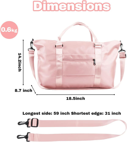 Weekender Duffel Bags for Women, Purple Travel Totes Bag for Airplane Essentials, Overnight Bags for Women with Trolley Sleeve, Large Carry On Hospital Bag for Labor and Delivery, Sport, Gym