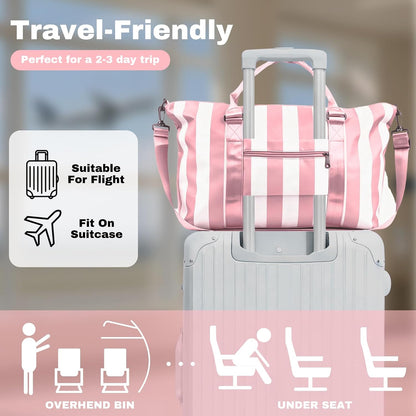 Weekender Duffel Bags for Women, Purple Travel Totes Bag for Airplane Essentials, Overnight Bags for Women with Trolley Sleeve, Large Carry On Hospital Bag for Labor and Delivery, Sport, Gym