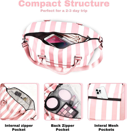 Weekender Duffel Bags for Women, Purple Travel Totes Bag for Airplane Essentials, Overnight Bags for Women with Trolley Sleeve, Large Carry On Hospital Bag for Labor and Delivery, Sport, Gym