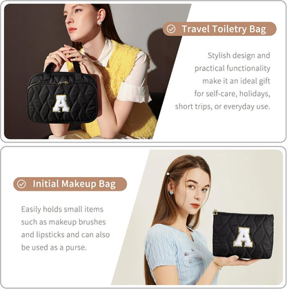 Hanging Toiletry Bag for Women - Large Travel Toiletry Bag Makeup Bag, Portable Toiletries Cosmetic Bag, Airplane Travel Essentials Purple - L