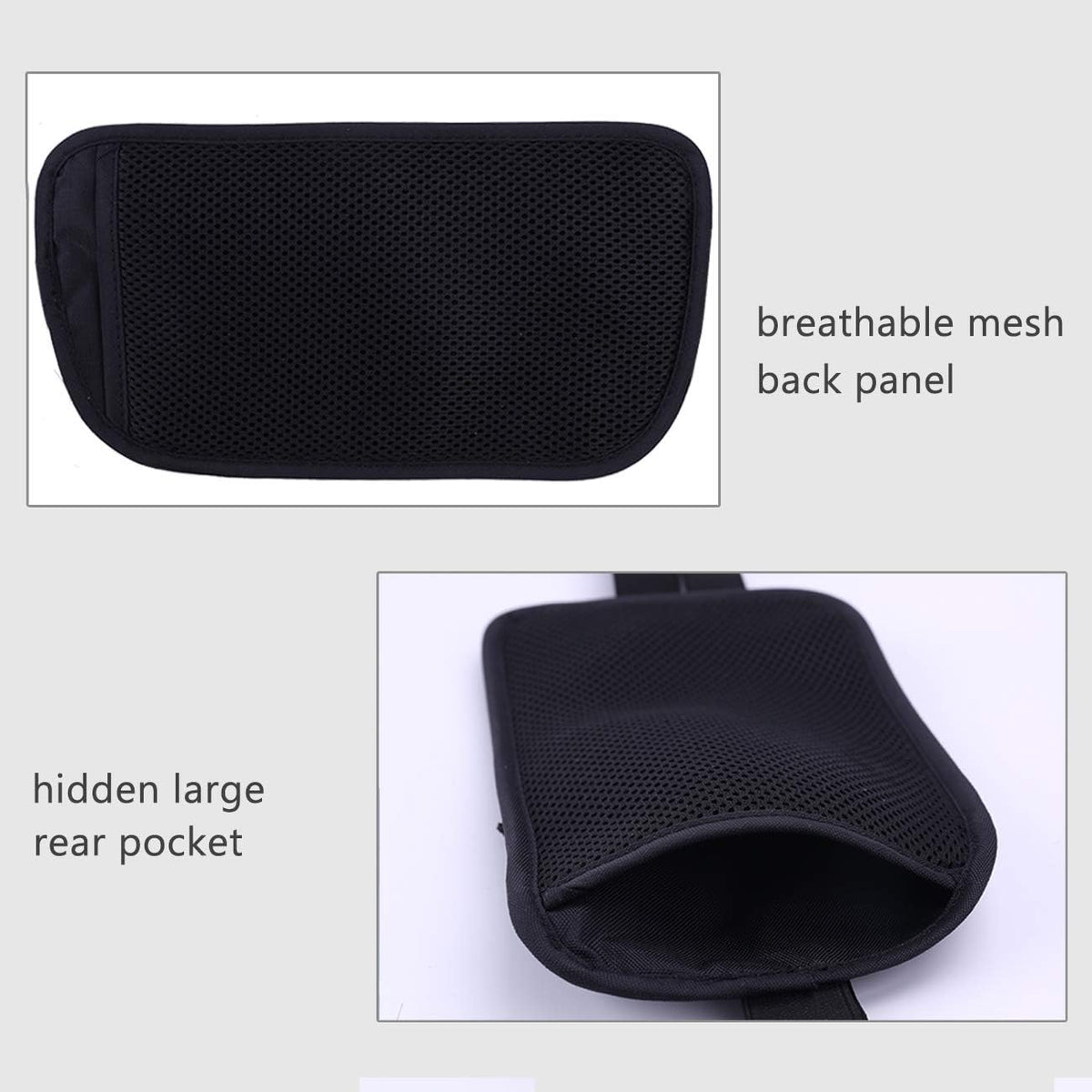 Money Belt for Travel, Slim RFID Blocking Women and Men Hidden Travel Pouch Under Clothes, Passport Holder Protect Cash, Documents, Credit Card, Bonus 2 RFID Sleeves