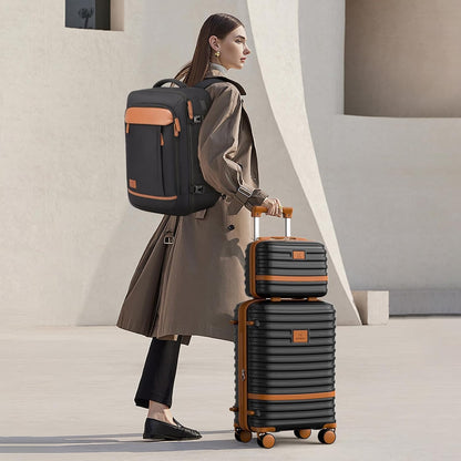 Expandable Carry on Luggage Sets Airline Approved, Lightweight Hard Shell 20 Inch Carry-on Suitcase with Spinner Wheels