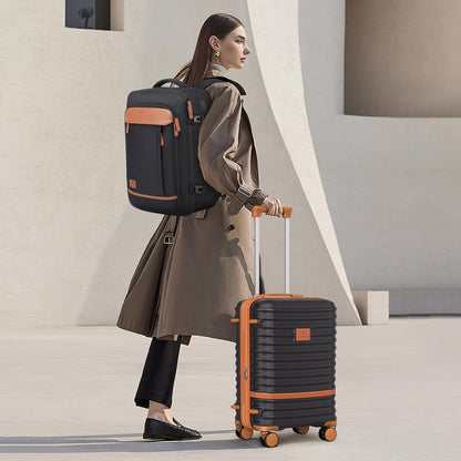 Expandable Carry on Luggage Sets Airline Approved, Lightweight Hard Shell 20 Inch Carry-on Suitcase with Spinner Wheels