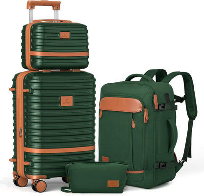 Expandable Carry on Luggage Sets Airline Approved, Lightweight Hard Shell 20 Inch Carry-on Suitcase with Spinner Wheels