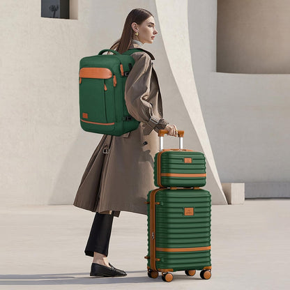 Expandable Carry on Luggage Sets Airline Approved, Lightweight Hard Shell 20 Inch Carry-on Suitcase with Spinner Wheels