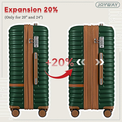 Expandable Carry on Luggage Sets Airline Approved, Lightweight Hard Shell 20 Inch Carry-on Suitcase with Spinner Wheels