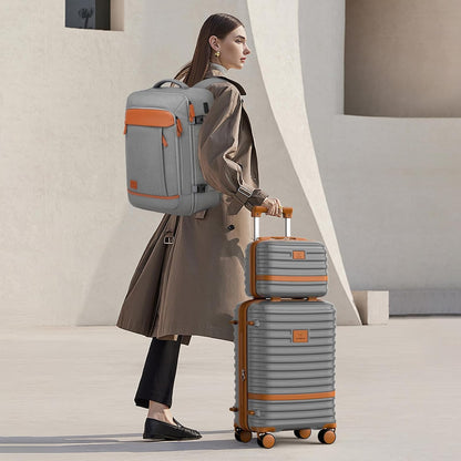 Expandable Carry on Luggage Sets Airline Approved, Lightweight Hard Shell 20 Inch Carry-on Suitcase with Spinner Wheels