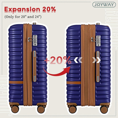 Expandable Carry on Luggage Sets Airline Approved, Lightweight Hard Shell 20 Inch Carry-on Suitcase with Spinner Wheels