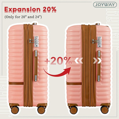 Expandable Carry on Luggage Sets Airline Approved, Lightweight Hard Shell 20 Inch Carry-on Suitcase with Spinner Wheels