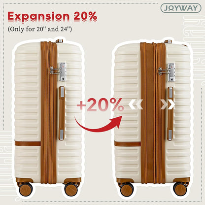 Expandable Carry on Luggage Sets Airline Approved, Lightweight Hard Shell 20 Inch Carry-on Suitcase with Spinner Wheels