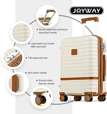 Expandable Carry on Luggage Sets Airline Approved, Lightweight Hard Shell 20 Inch Carry-on Suitcase with Spinner Wheels
