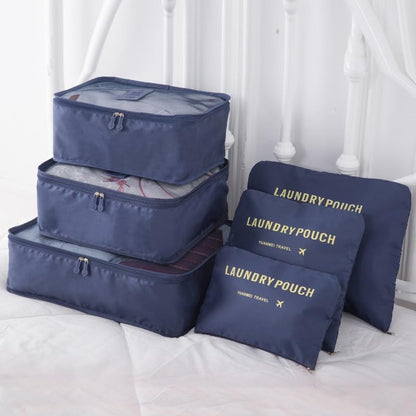 6 Set Packing Cubes for Travel - Travel Essentials Organizers, Perfect for Carry-on Luggage, Suitcase Travel Accessories (Black)