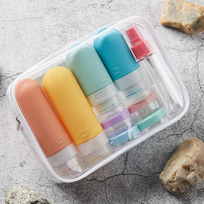 16Pcs Travel Bottles for Toiletries - TSA Approved Travel Bottles Set, Leak Proof Squeezable 3oz Portable Refillable Silicone Travel Bottles for Shampoo, Conditioner, Sprays, Clear Bag (Colorful)