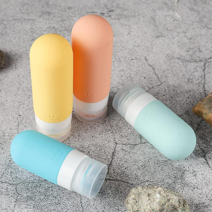 16Pcs Travel Bottles for Toiletries - TSA Approved Travel Bottles Set, Leak Proof Squeezable 3oz Portable Refillable Silicone Travel Bottles for Shampoo, Conditioner, Sprays, Clear Bag (Colorful)