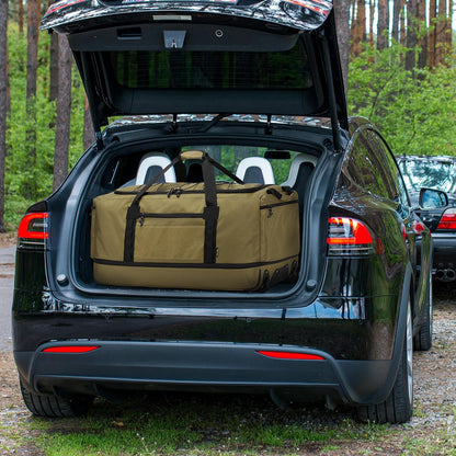 Collapsible Duffle Bag with Wheels 130-170L Extra Large Expandable Travel Duffel Bag for Men Women Heavy Duty Military Duffle Bag for Camping Rolling Foldable Carry On Luggage, Brown