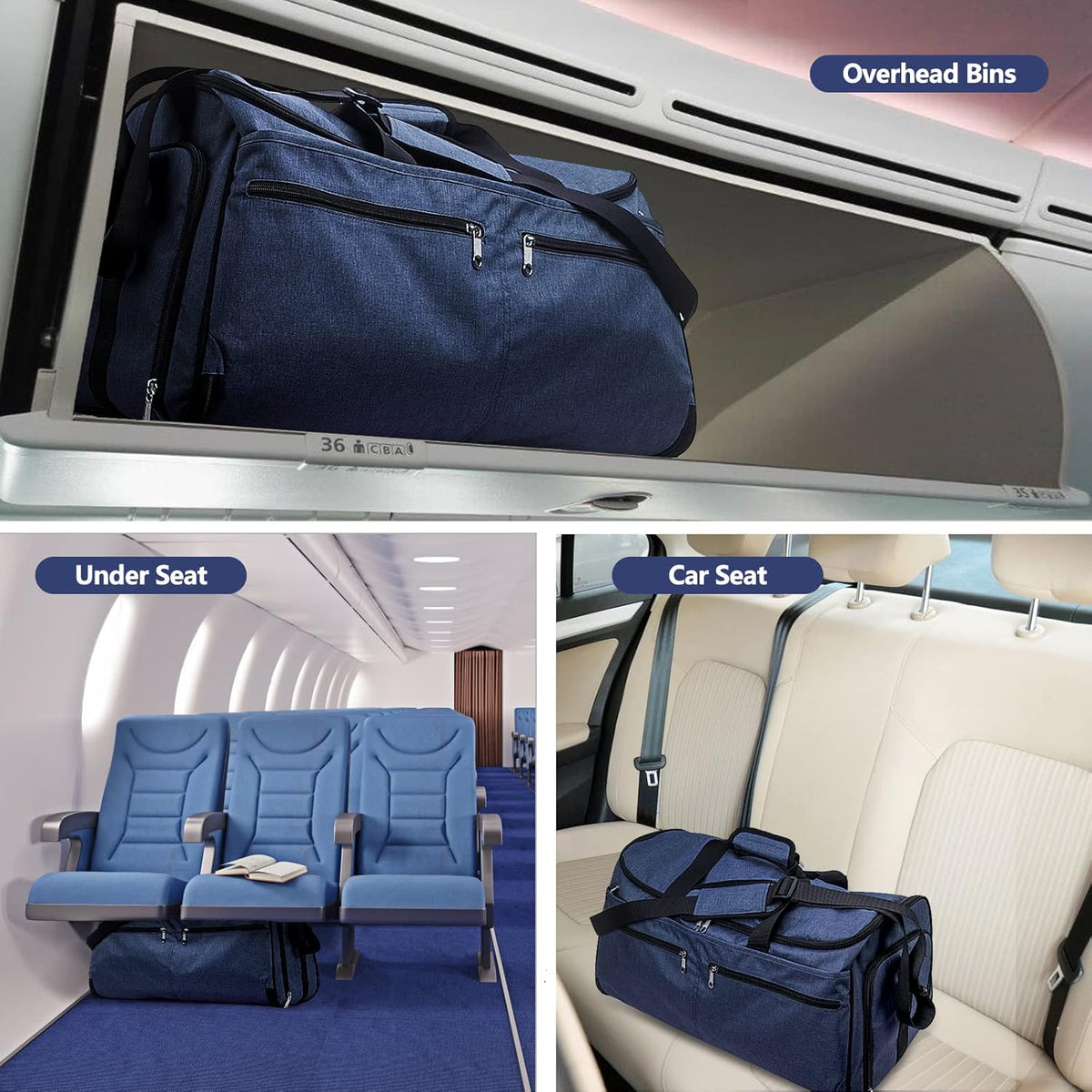 Garment Duffle Bags for Travel, Convertible Carry on Garment Duffel Bag for Men Women, Shoe Compartment, 2 in 1 Hanging Dress Suitcase Suit Travel Bags