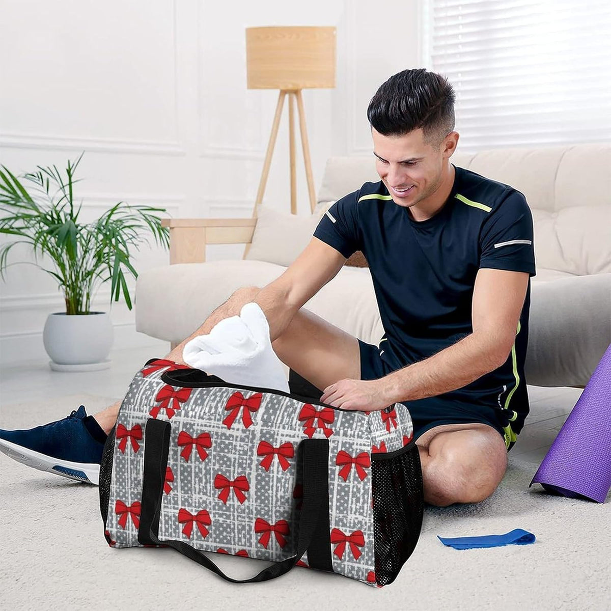 Gym and Travel Weekender Bag Duffel Sports Overnight Simple Carry Options for Men Women