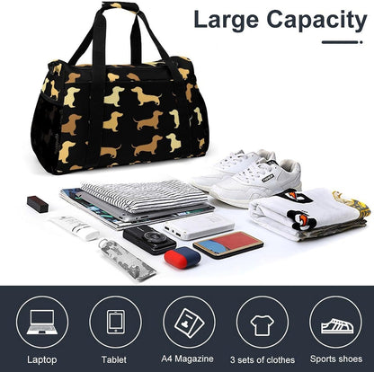 Gym and Travel Weekender Bag Duffel Sports Overnight Simple Carry Options for Men Women