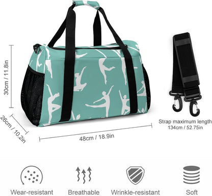 Gym and Travel Weekender Bag Duffel Sports Overnight Simple Carry Options for Men Women
