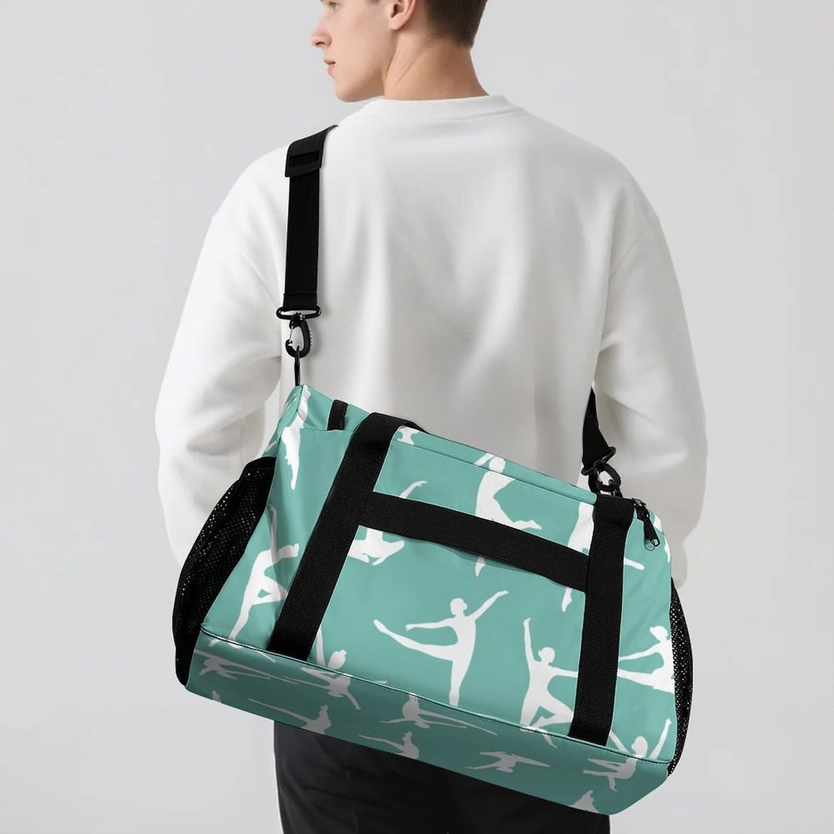Gym and Travel Weekender Bag Duffel Sports Overnight Simple Carry Options for Men Women