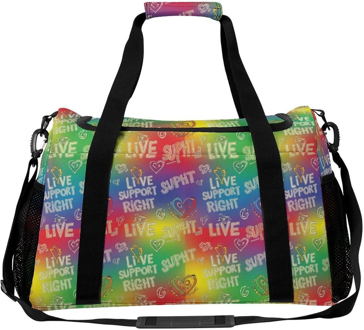Gym and Travel Weekender Bag Duffel Sports Overnight Simple Carry Options for Men Women