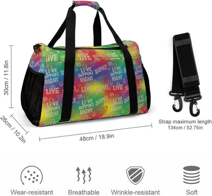 Gym and Travel Weekender Bag Duffel Sports Overnight Simple Carry Options for Men Women