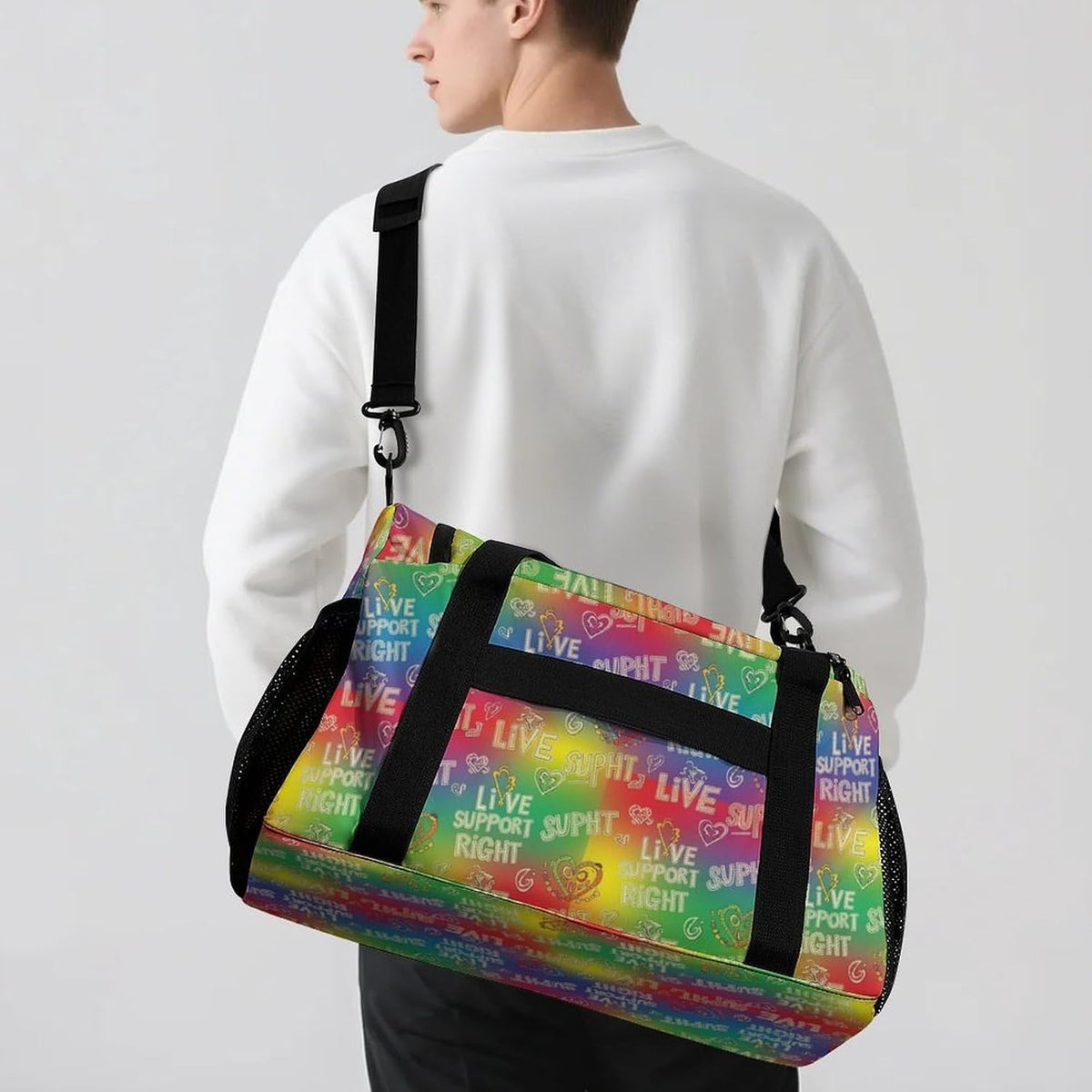 Gym and Travel Weekender Bag Duffel Sports Overnight Simple Carry Options for Men Women