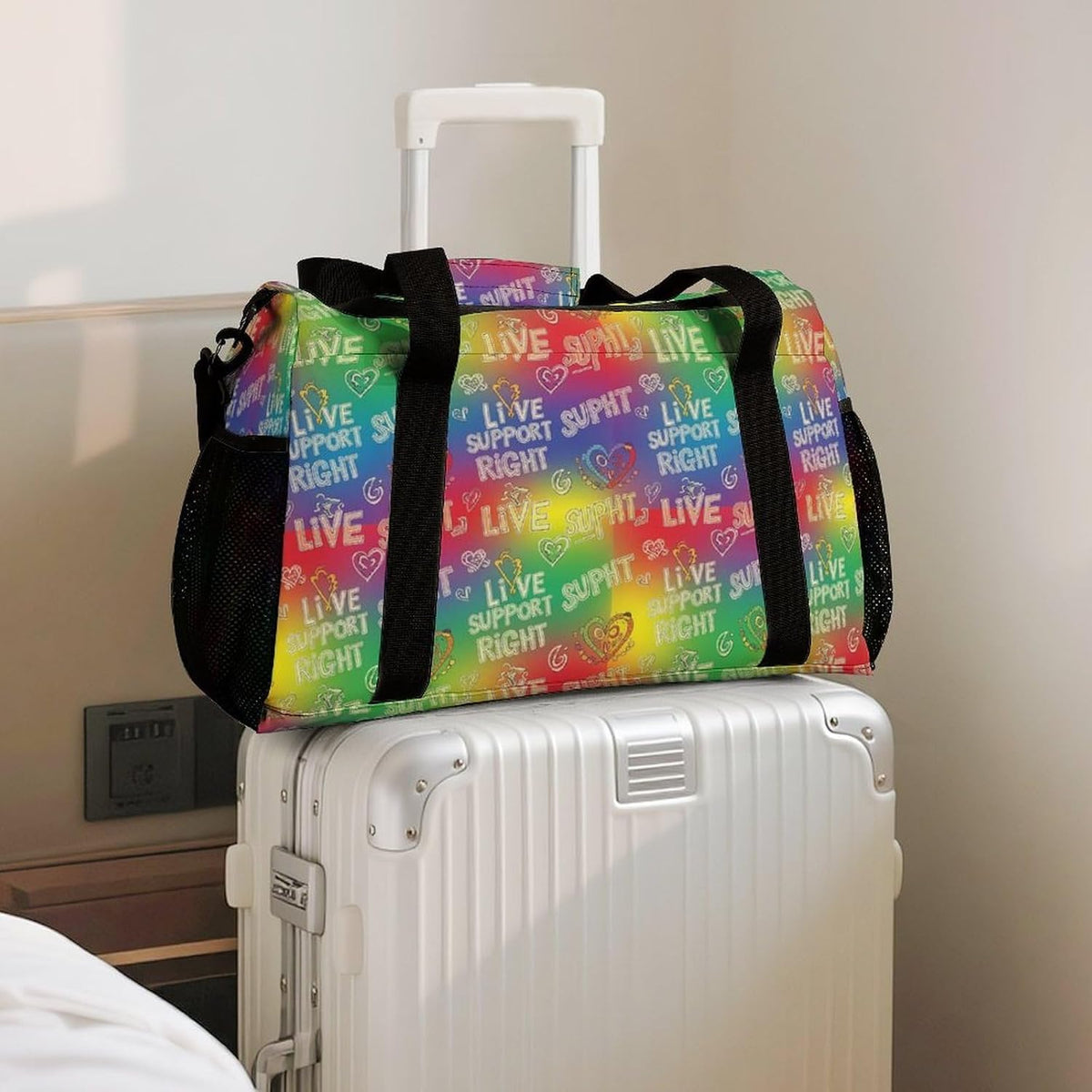 Gym and Travel Weekender Bag Duffel Sports Overnight Simple Carry Options for Men Women