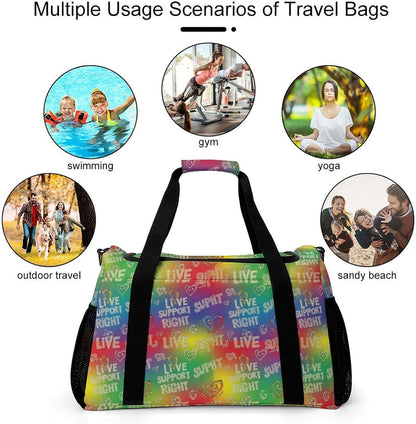 Gym and Travel Weekender Bag Duffel Sports Overnight Simple Carry Options for Men Women