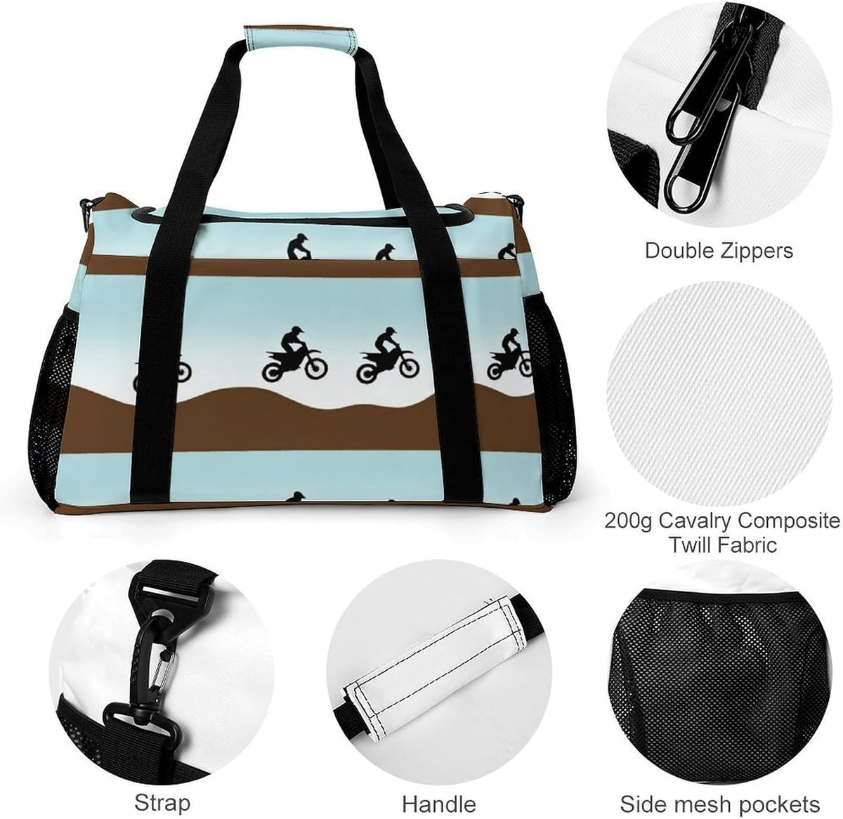 Gym and Travel Weekender Bag Duffel Sports Overnight Simple Carry Options for Men Women