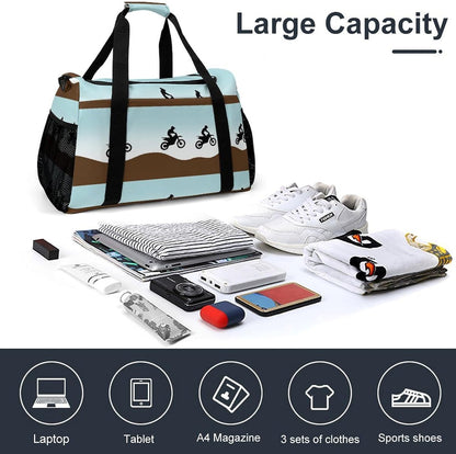 Gym and Travel Weekender Bag Duffel Sports Overnight Simple Carry Options for Men Women
