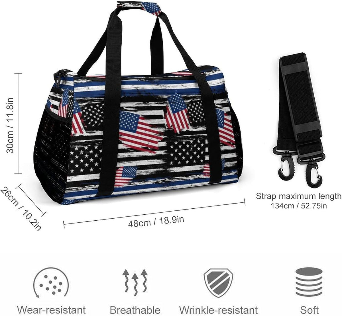 Gym and Travel Weekender Bag Duffel Sports Overnight Simple Carry Options for Men Women
