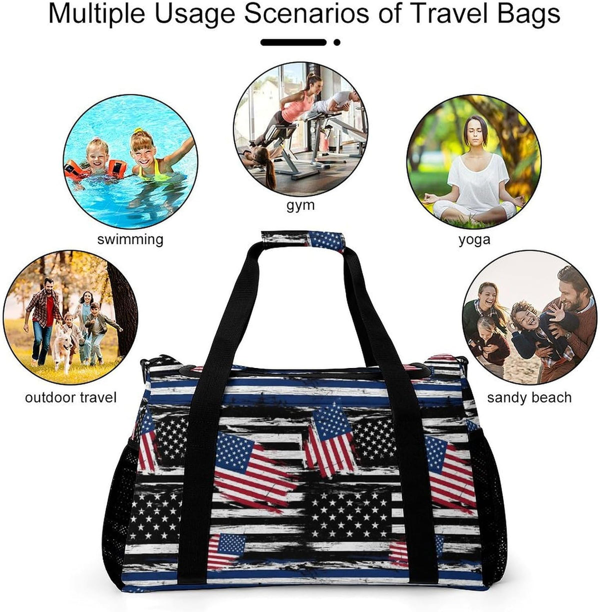 Gym and Travel Weekender Bag Duffel Sports Overnight Simple Carry Options for Men Women